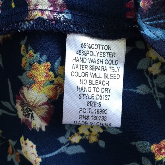 Navy with floral dress/top. Ultra LIGHTWEIGHT. - Picture 7 of 8